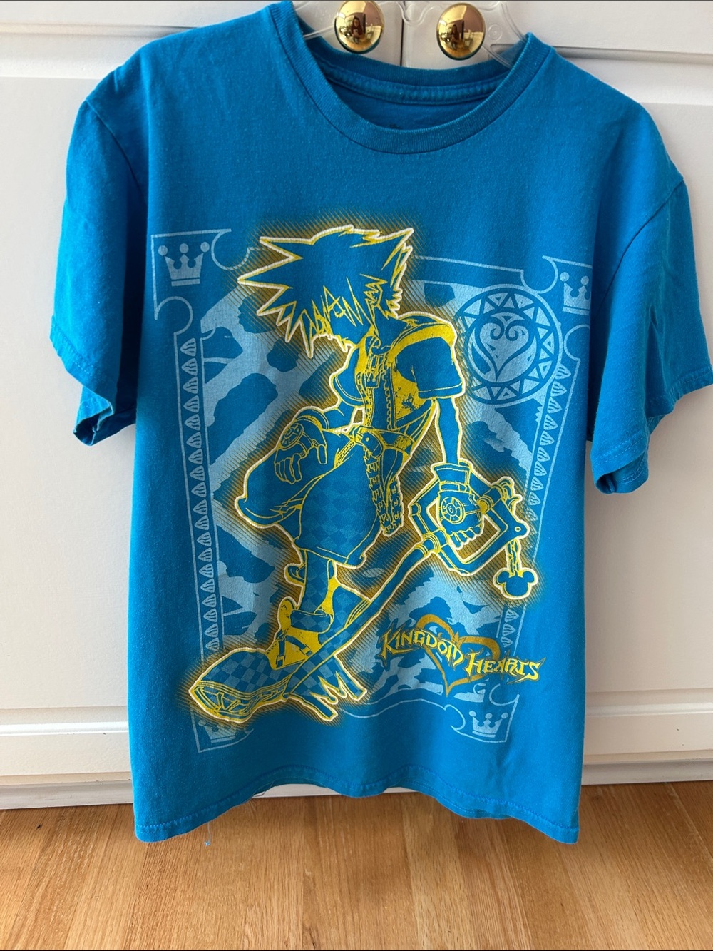 Disney Kingdom Hearts Blue Graphic T-Shirt, Adult Medium